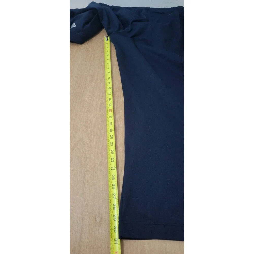 Adidas Navy Blue Performance Sweatpants Large Men's Blue Stripes Side ACTIVE